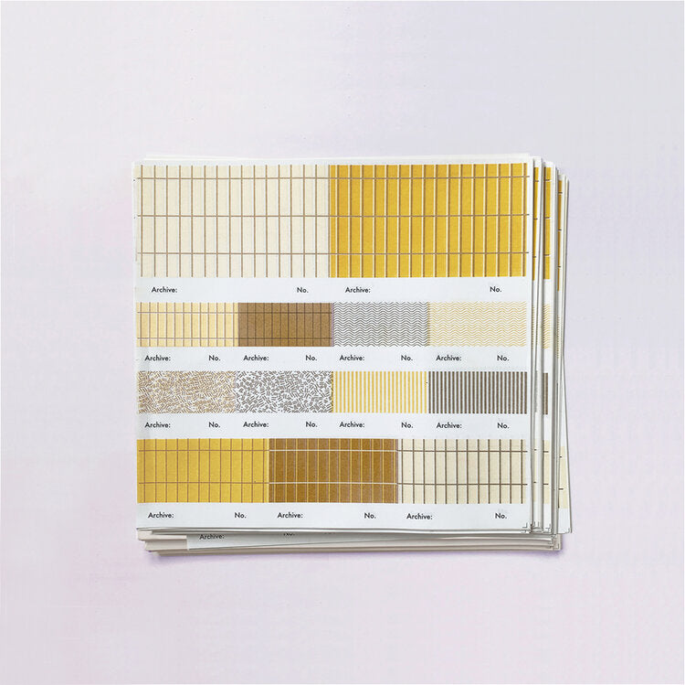 Archive Gummed Labels - Yellow & Gold