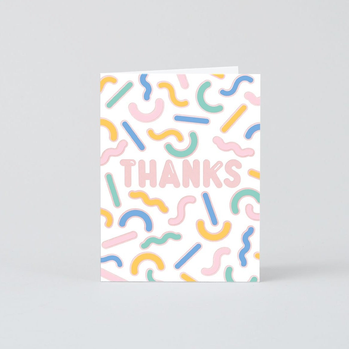Thanks pastel greetings card wiggles