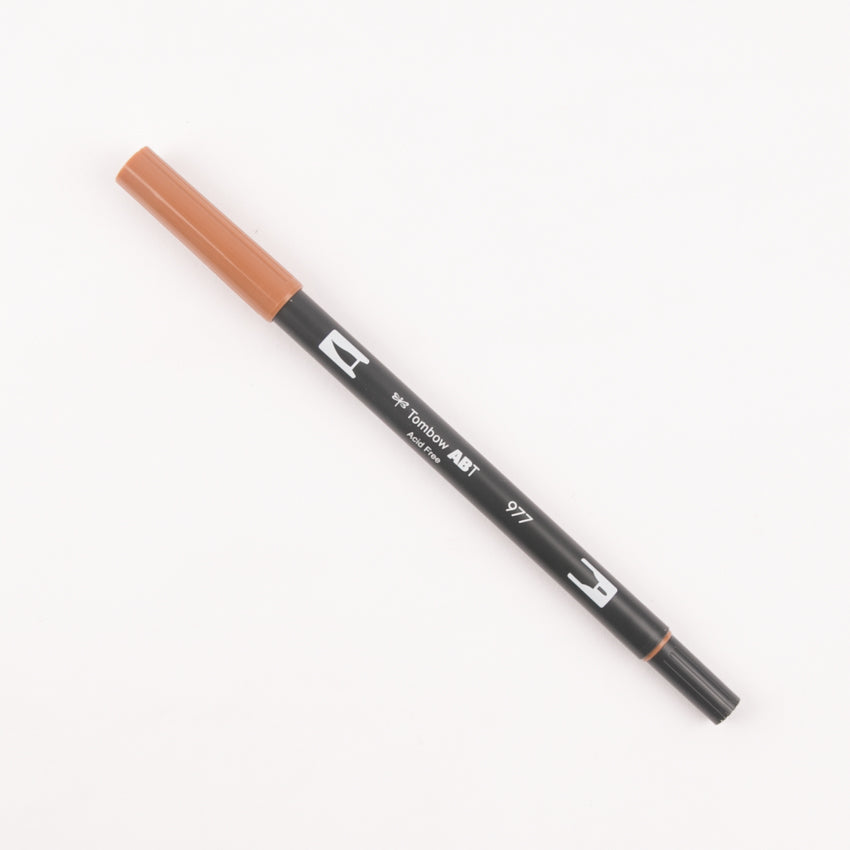 Dual Brush Pen in Brown