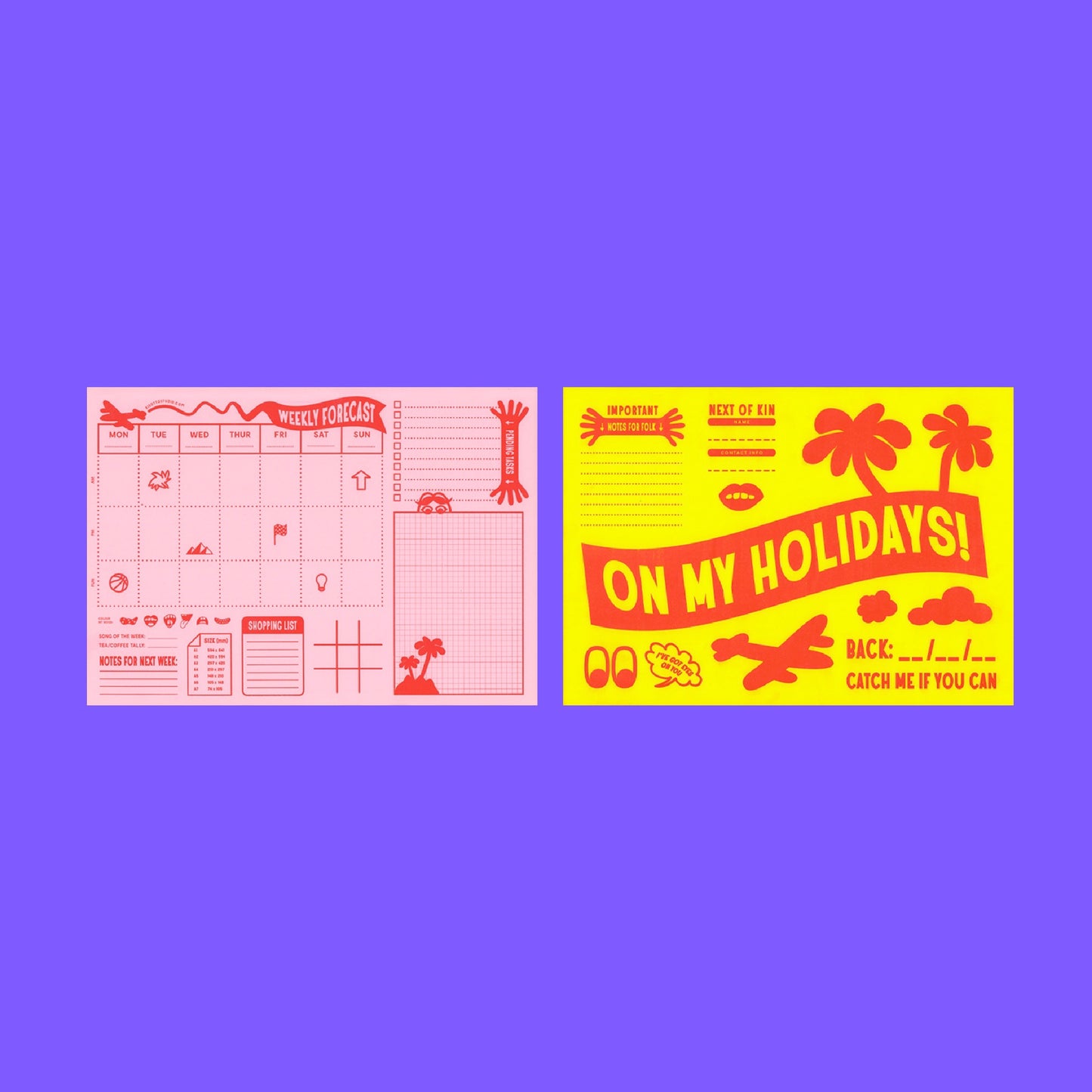 Weekly Desk Planner A3