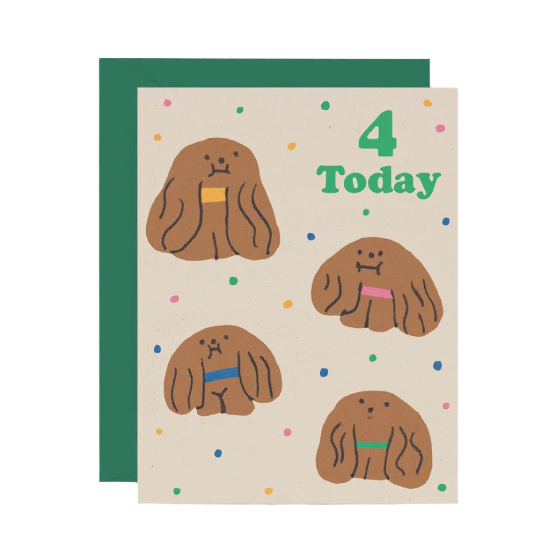 Four Today Cute Card