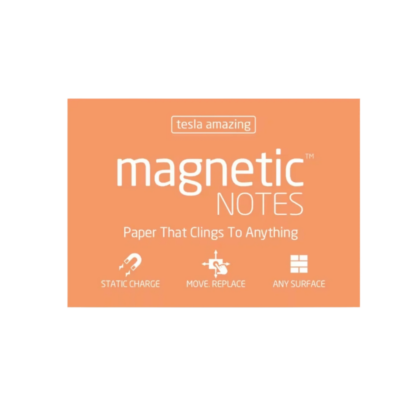 magnetic sticky notes orange