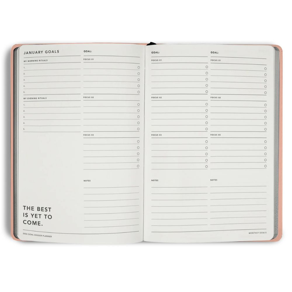 2026 Goal Digger Diary - Classic / Progress over Perfection