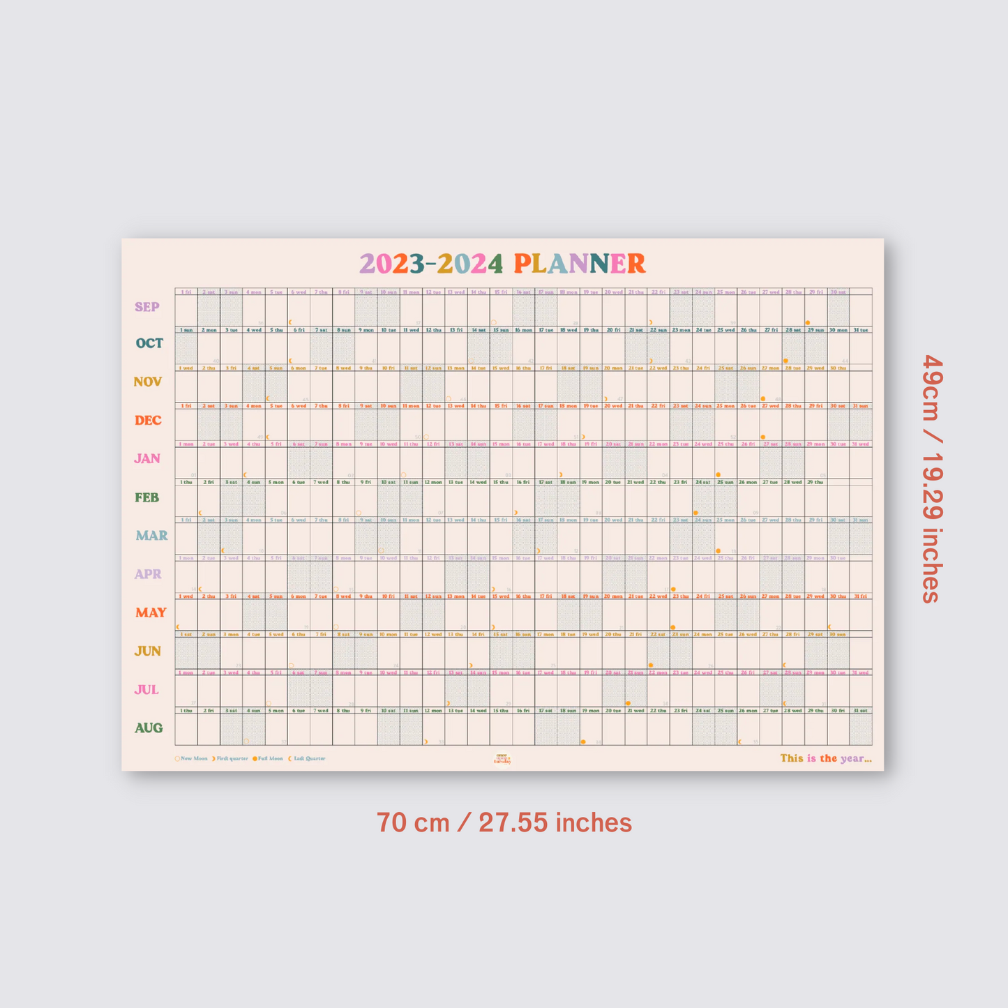 2023-2024 This Is The Year Academic Year Wall Planner