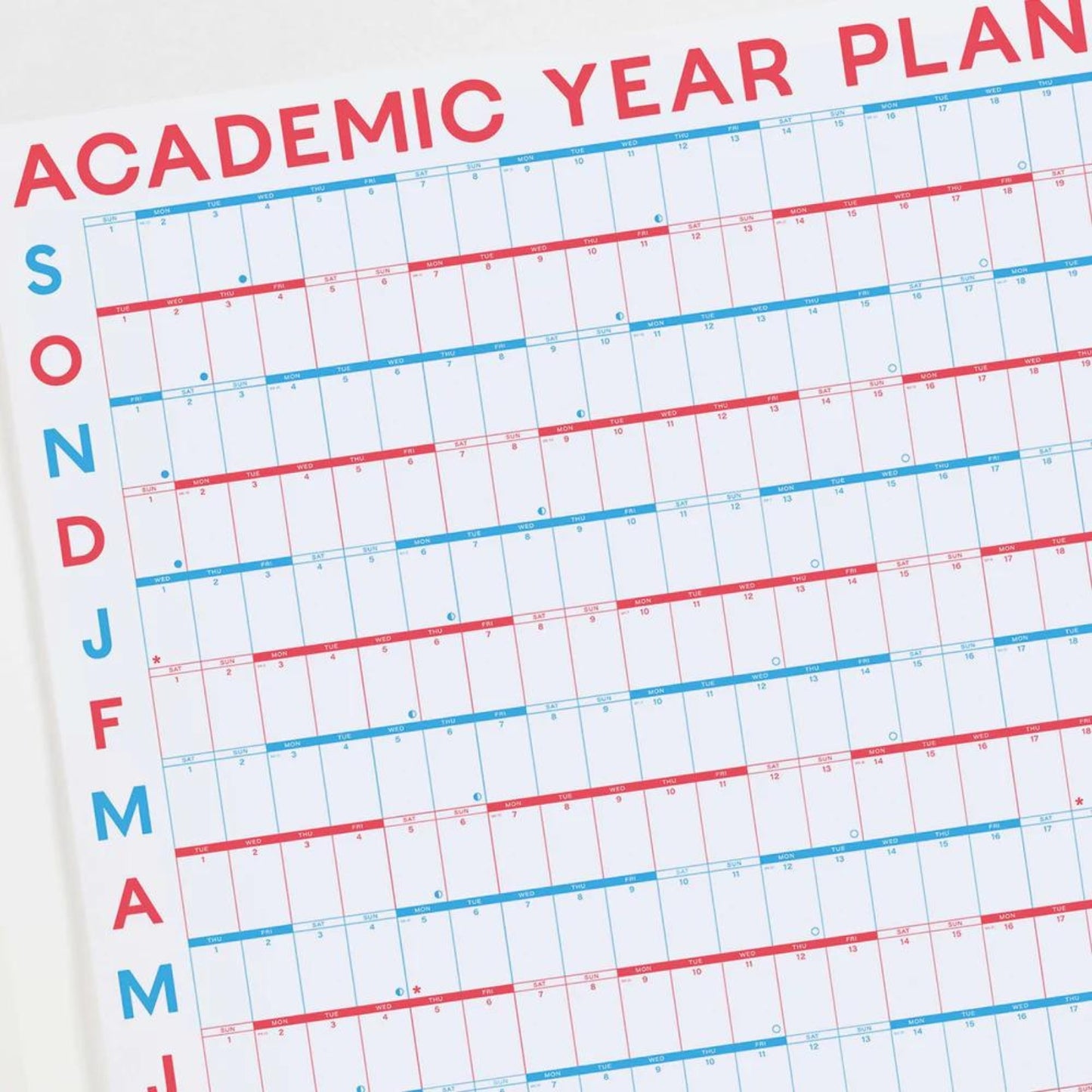 2024-2025 Academic Year Wall Planner