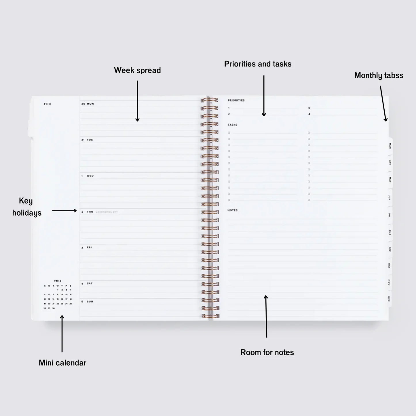 2024-2025 Academic Year Task Planner Hunter Green – Papersmiths