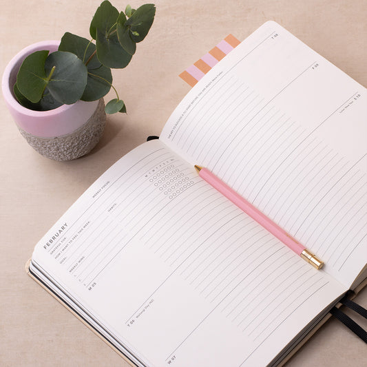 2024 Weekly Spread Diary - Sand