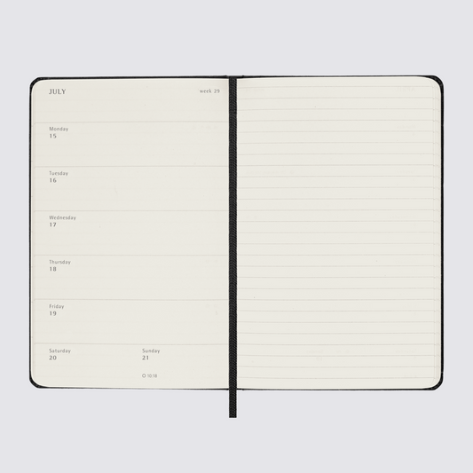 2024 Weekly Hard Cover Diary - Pocket / Black