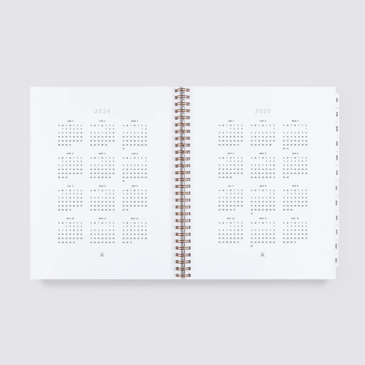 2024 Year Task Planner Charcoal
