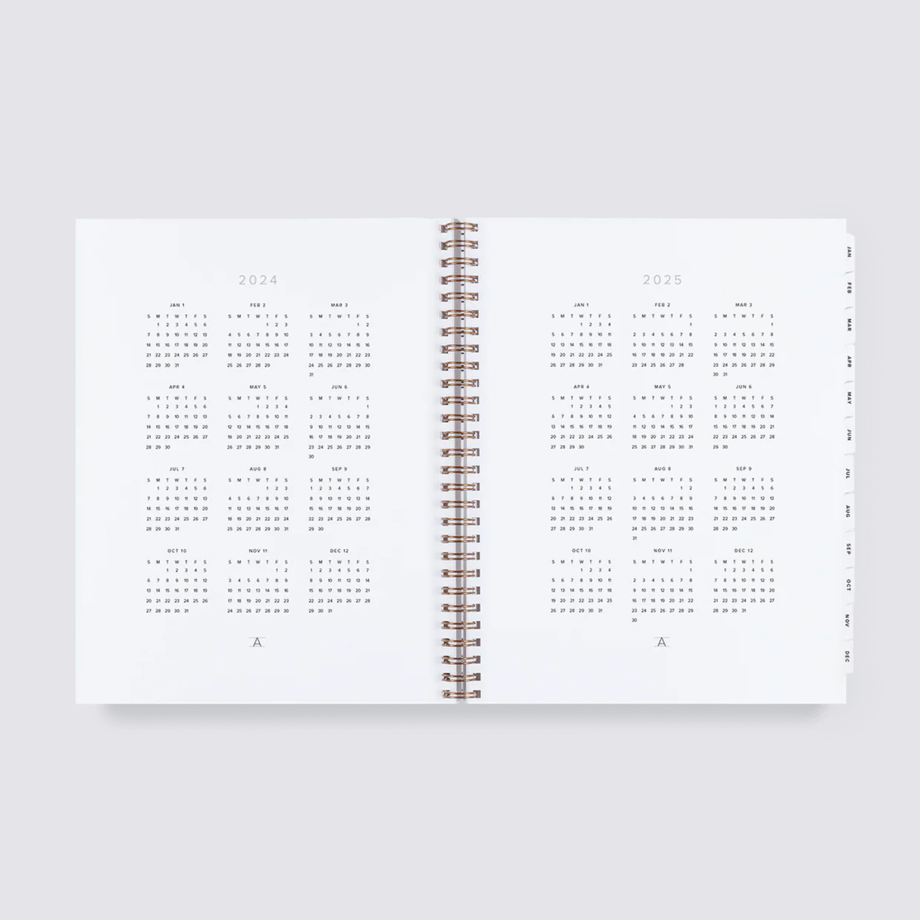 2024 Year Task Planner Charcoal