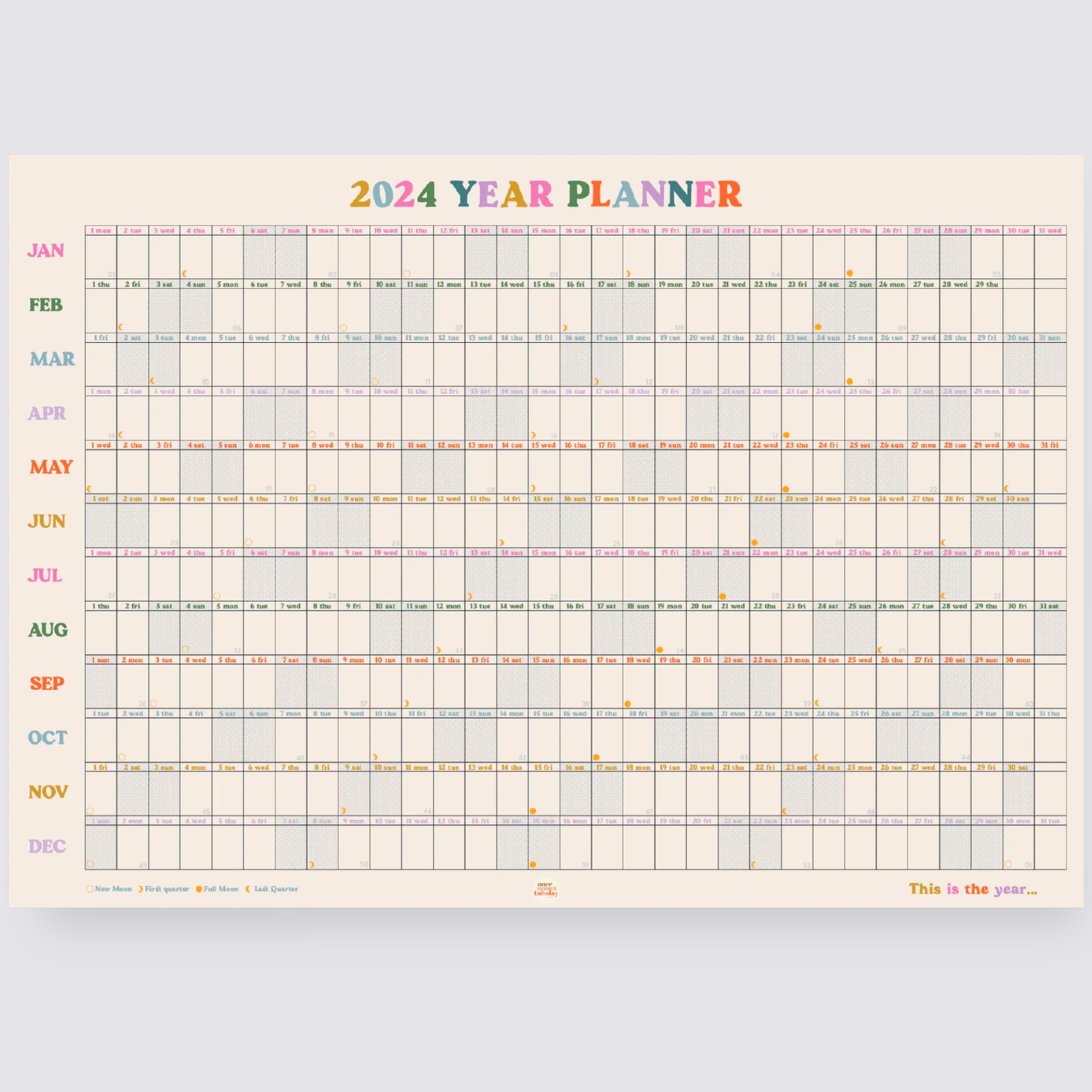 Large wall planner 2024