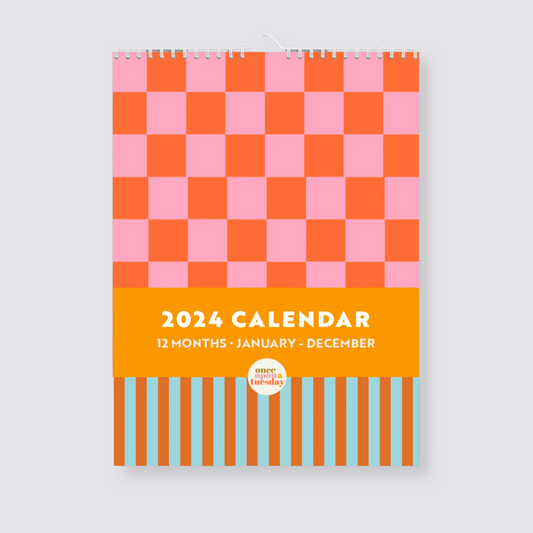 2024 wall calendar bright print