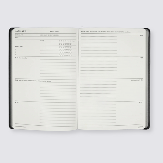 2024 Weekly Spread Diary - Lilac