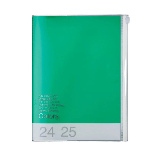2024-2025 Colors Weekly A5 Diary - Green