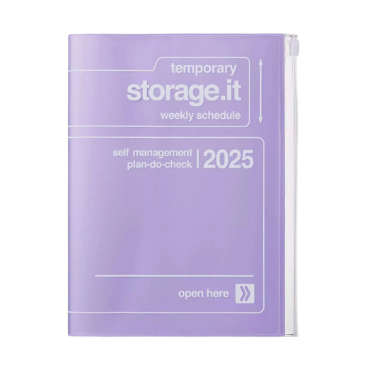 2024-2025 Storage.It Weekly A5 Diary - Purple