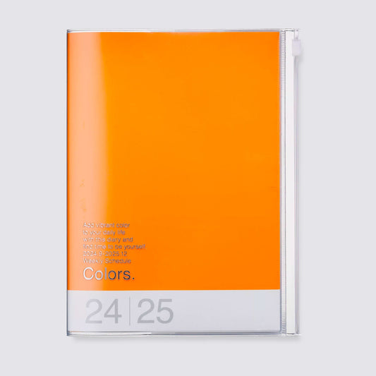 2024-2025 Colors Weekly A5 Diary - Orange
