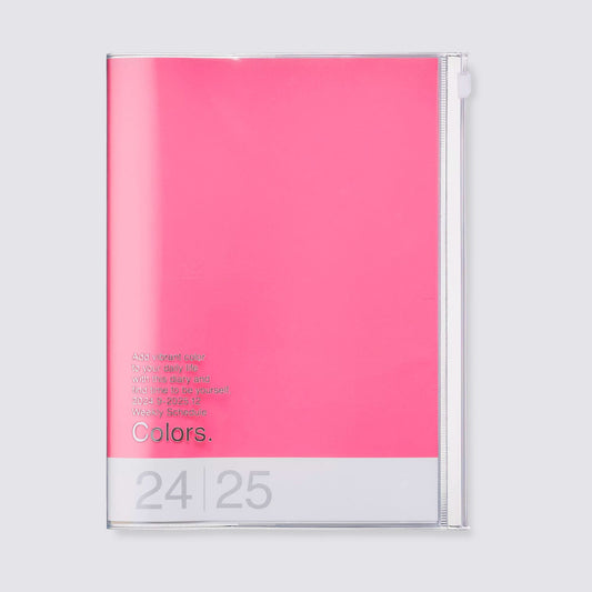 2024-2025 Colors Weekly A6 Diary - Pink