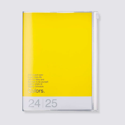 2024-2025 Colors Weekly A5 Diary - Yellow