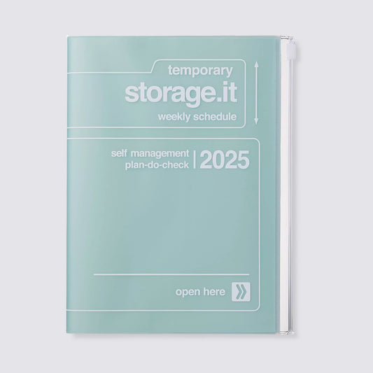 2024-2025 Storage.It Weekly A5 Diary - Mint