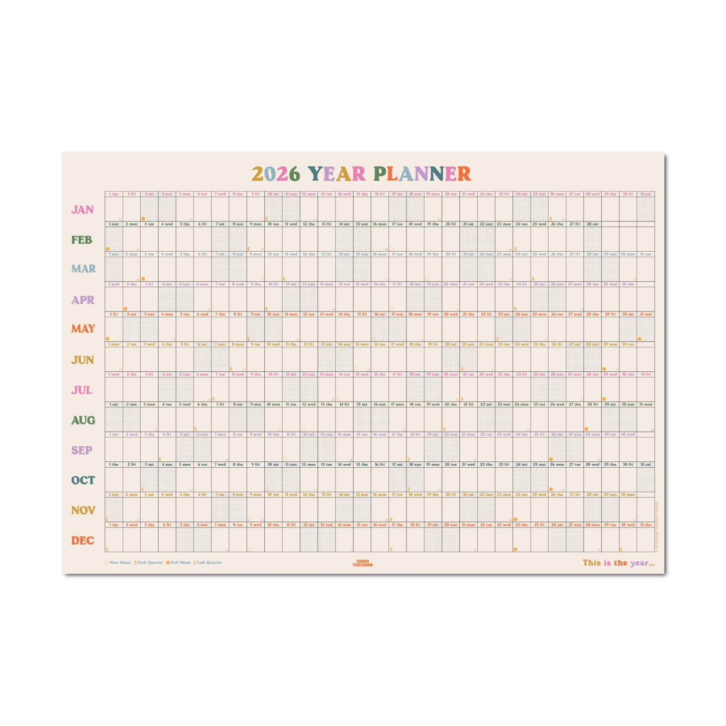 2026 Wall Planner - This Is the Year
