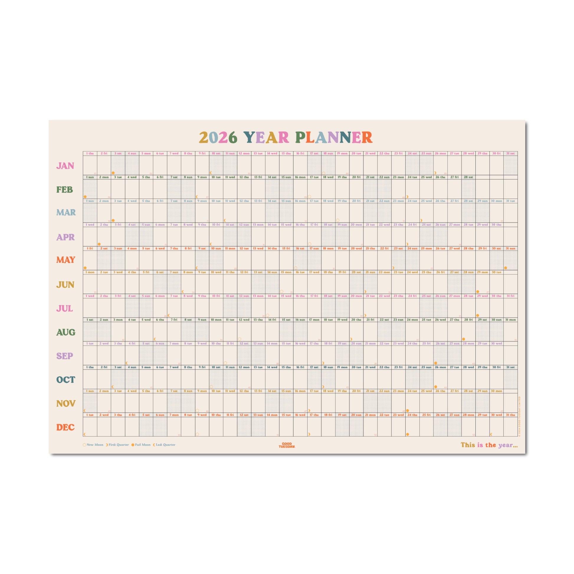 2026 Wall Planner - This Is the Year