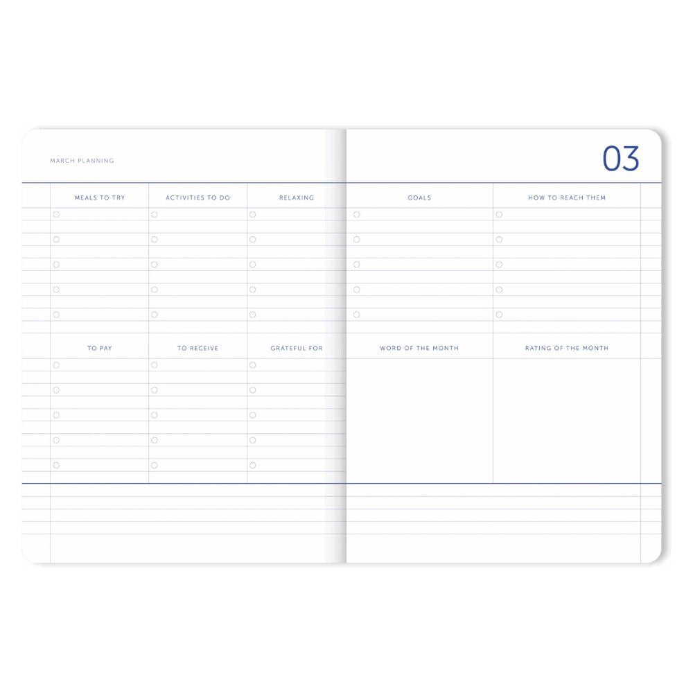 2026 My Journal Weekly Diary - Coral Stripes