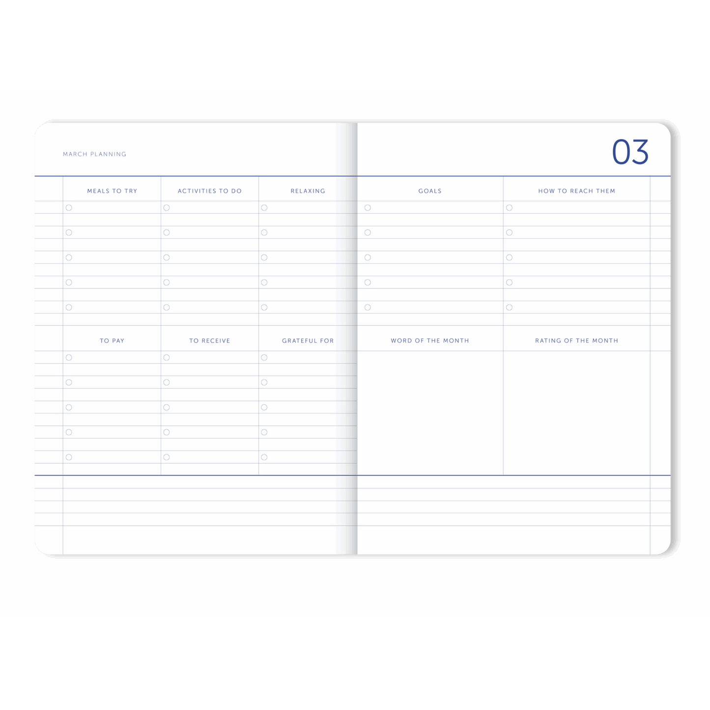 2026 My Journal Weekly Diary - Flow Blue