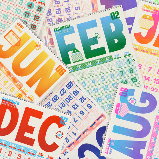 2026 Risograph Wall Calendar - A3