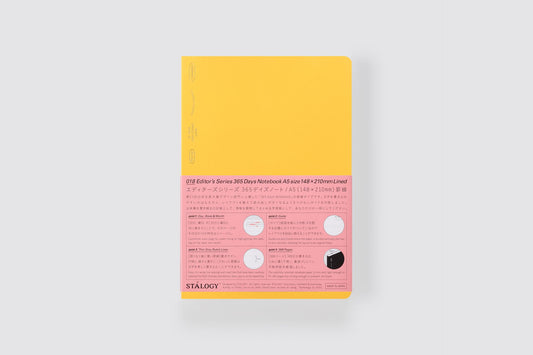 365 Days Ruled Notebook - Yellow / A5