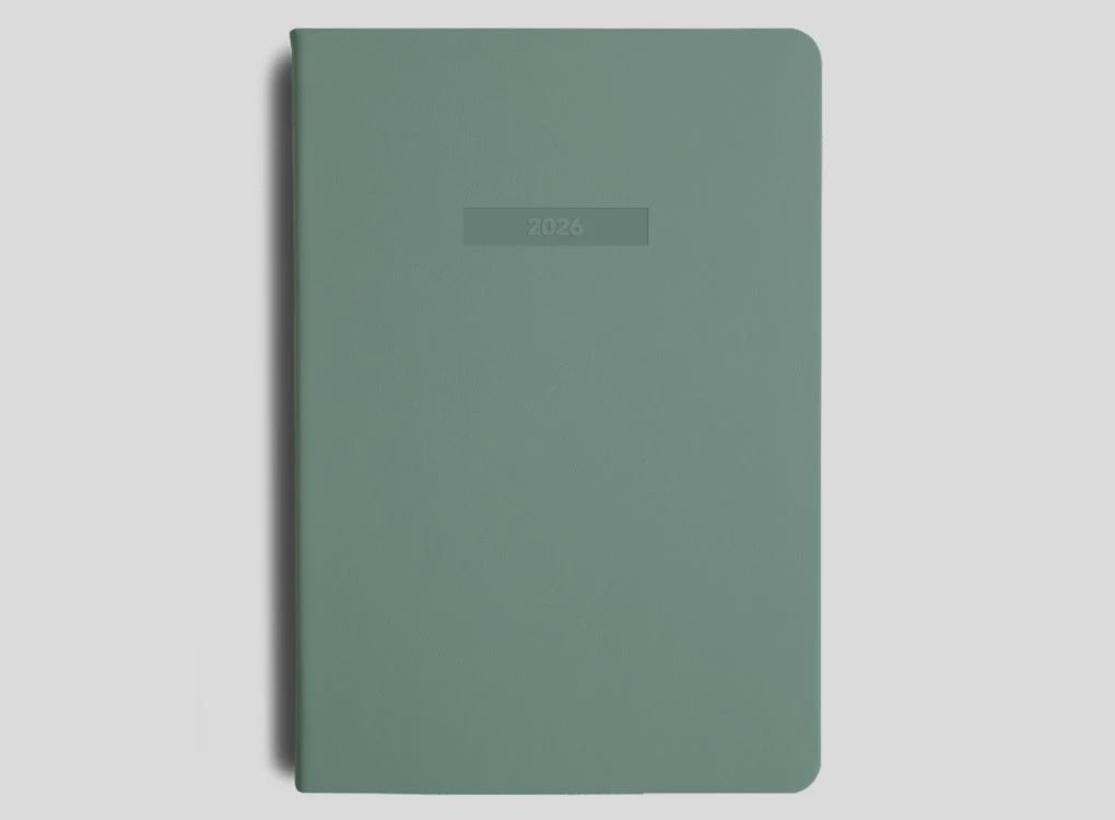 2026 Weekly Spread Diary - Sea Green
