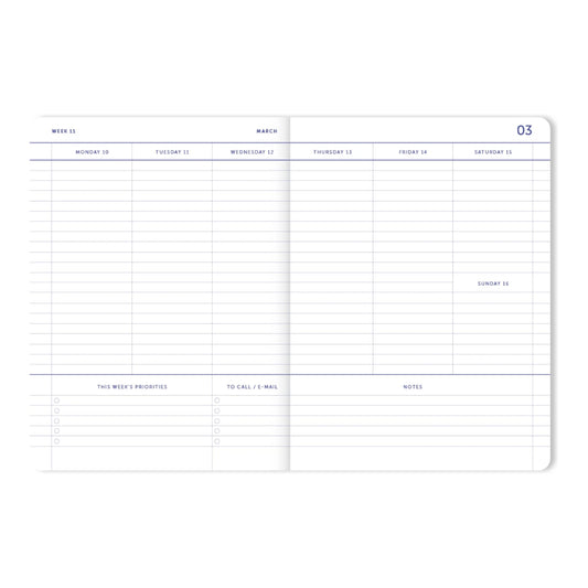 2025 My Journal Weekly Diary - Coral