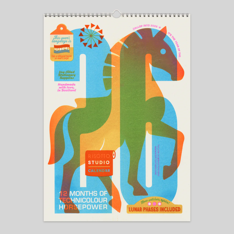 2026 Risograph Wall Calendar - A3 – Papersmiths