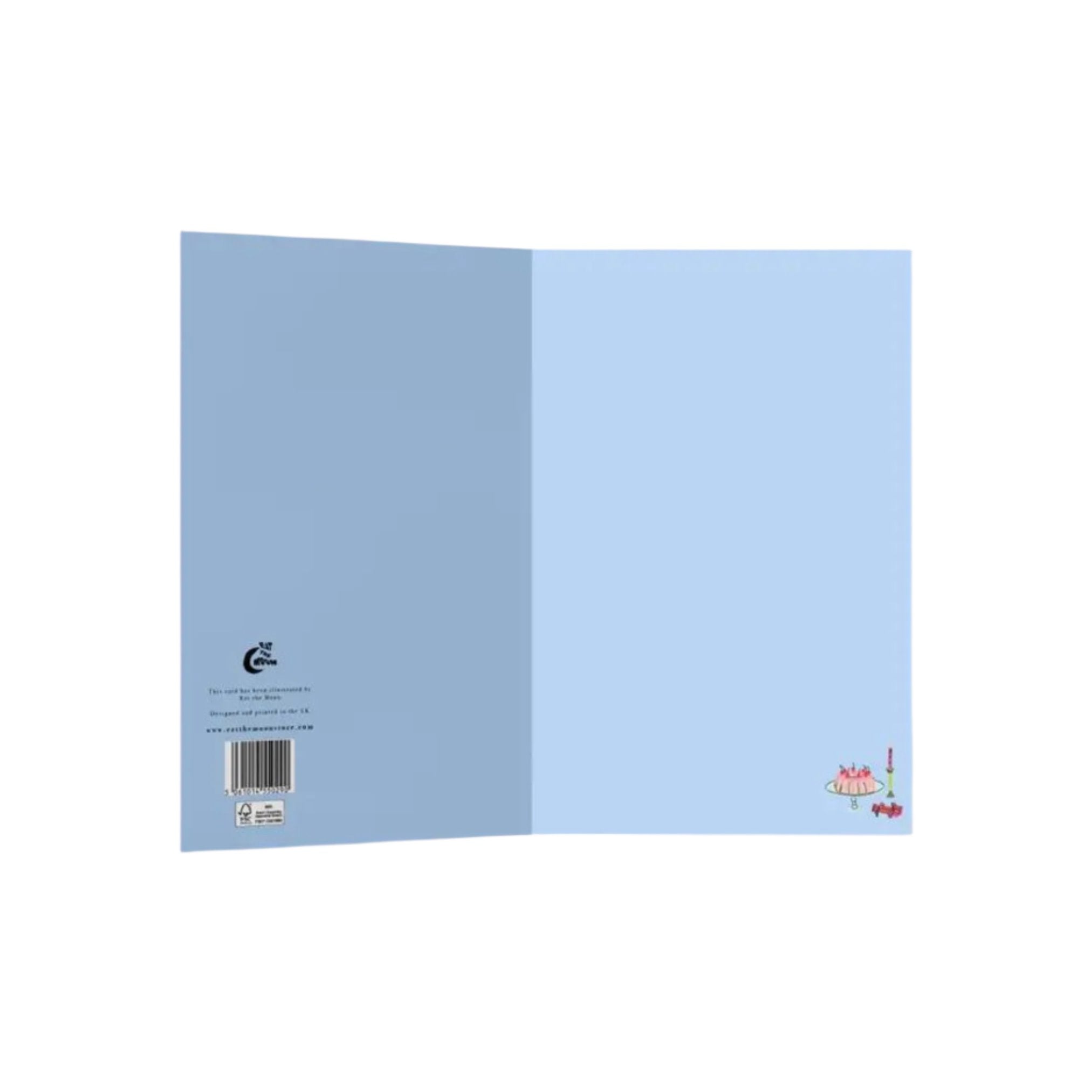blue themed Christmas card