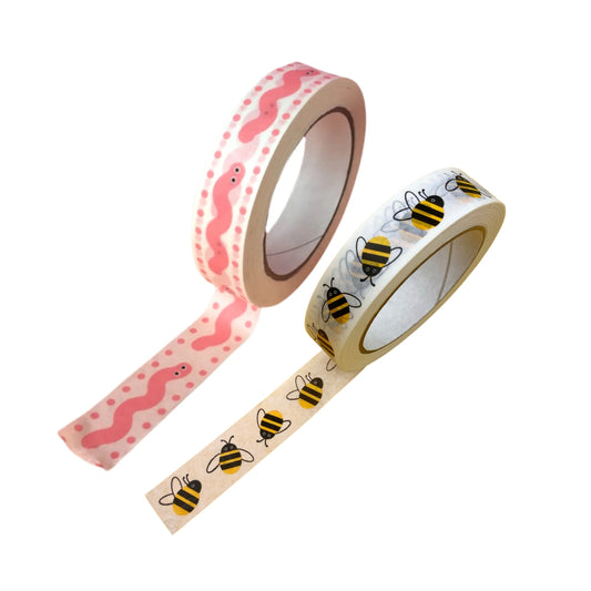 Washi Tape Bundle - Worms & Bees