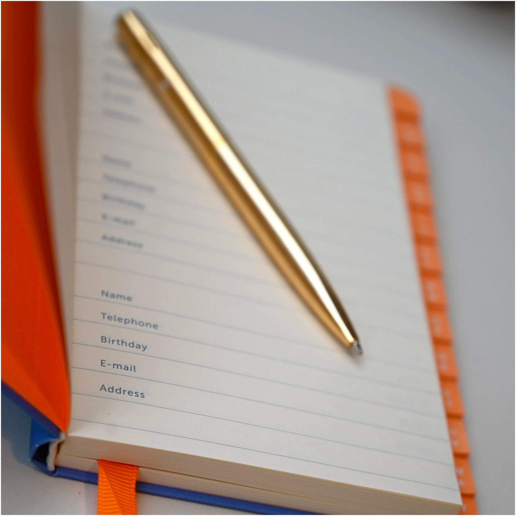 blue address book