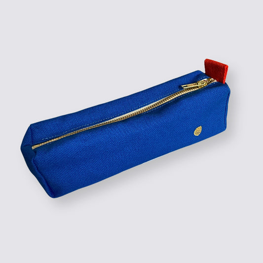 organic cotton blue pencil case