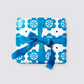 blue flower gift wrap