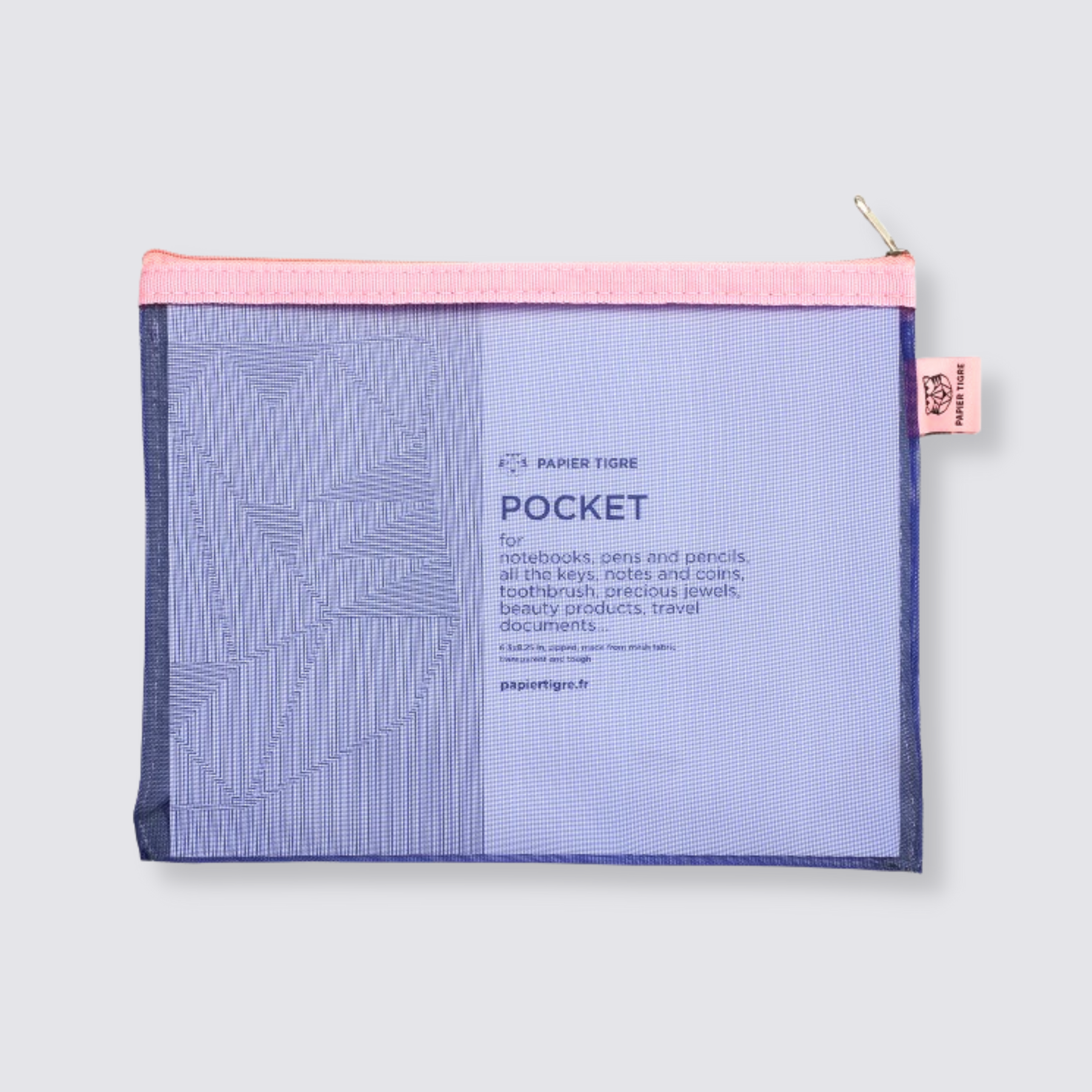 Mesh Pouch Pencil Case Medium Pink