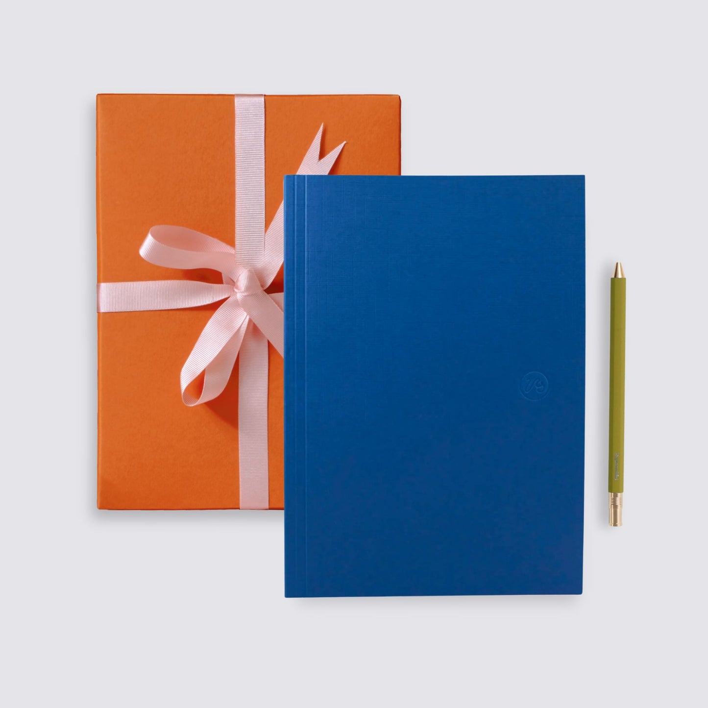 Luxury blue notebook and pen set