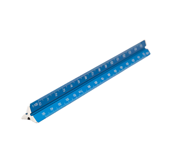 Triangular Scale Ruler - Blue – Papersmiths