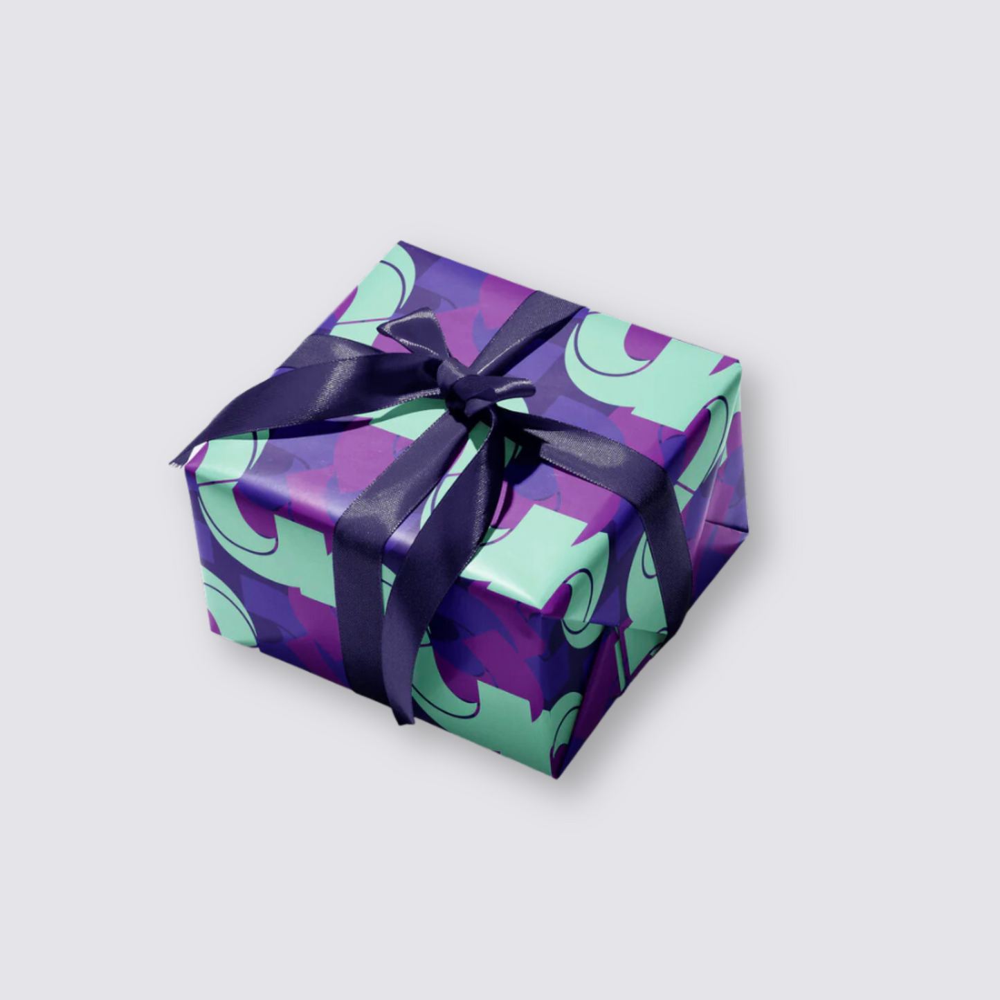 wrapping paper purple boho print