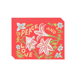 Pack of 8 peace and love red cards