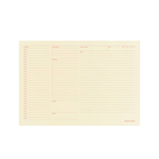 Daily Desktop Planner Pad - Butter Yellow