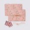 Gift Wrap Set - Deco Shells in Pink with Tags