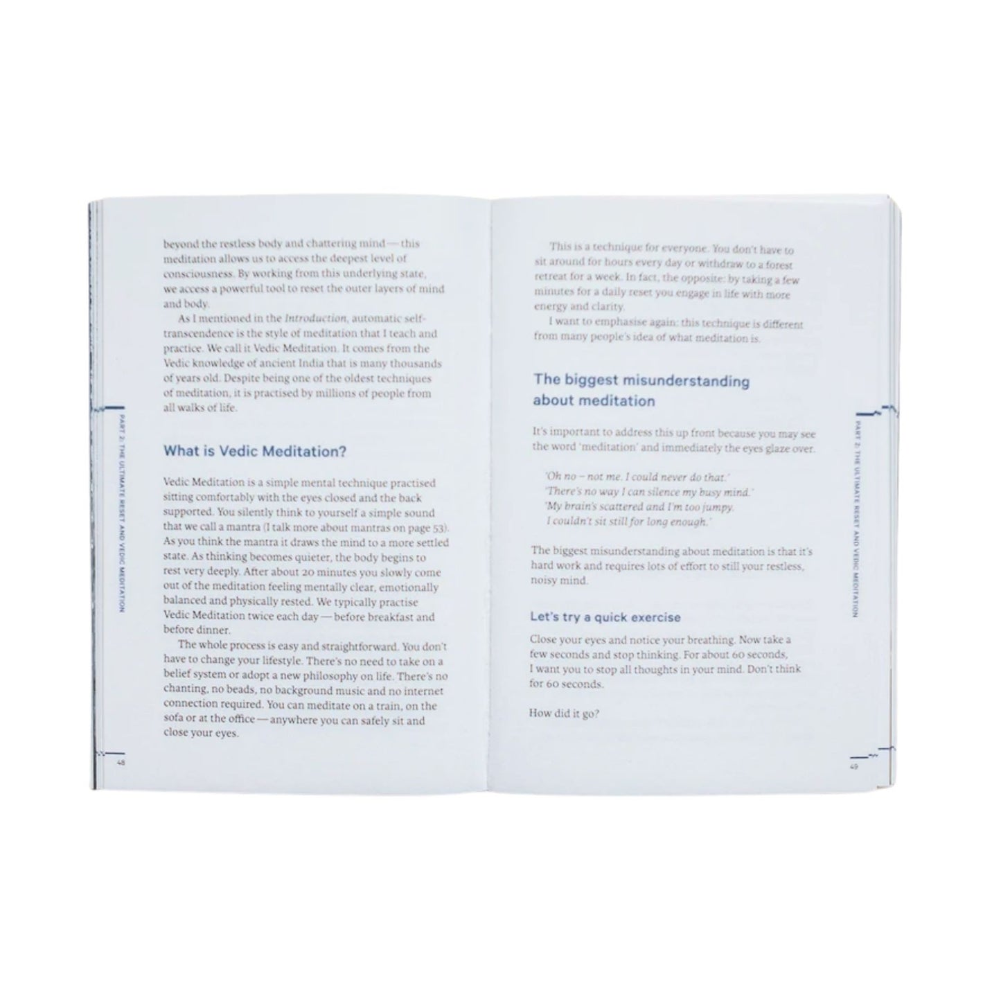 Do reset book inside