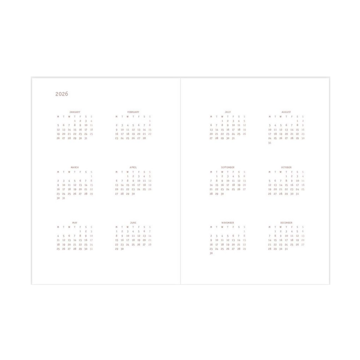 Everyday 2026 Daily Calendar - Ink