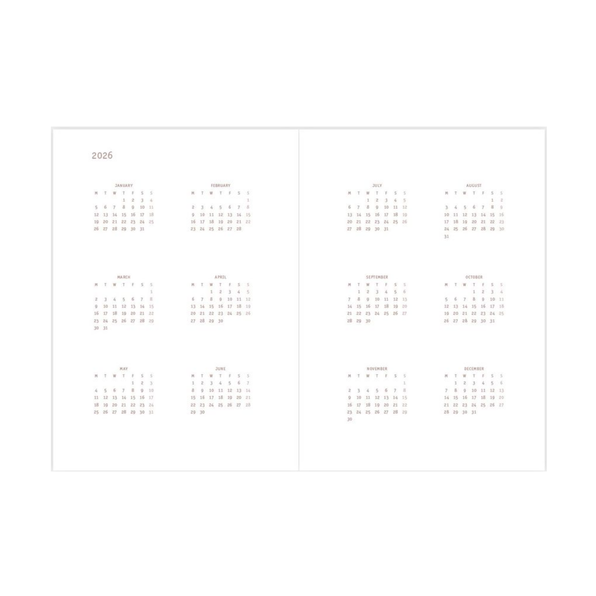 Everyday 2026 Daily Calendar - Ink