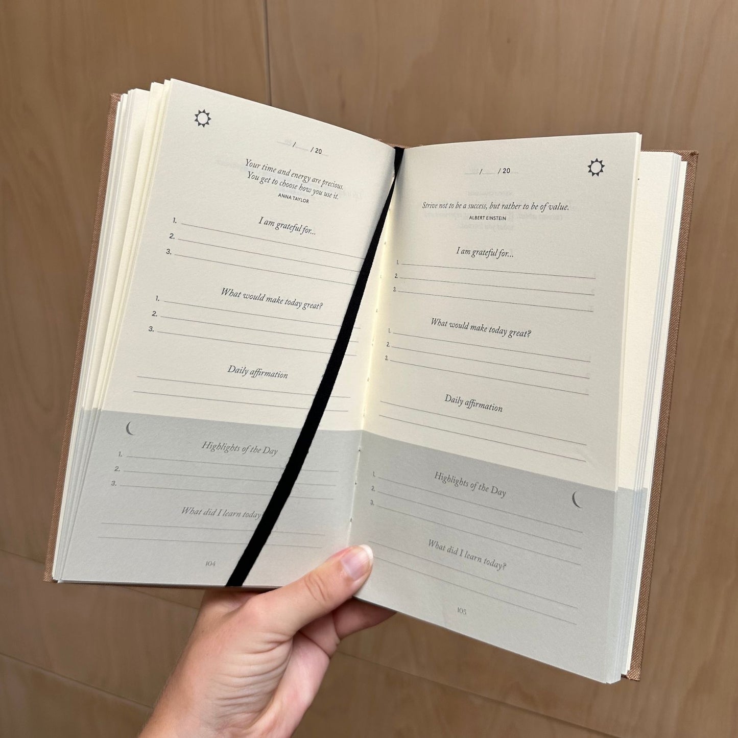 Papersmiths Exclusive Five Minute Journal - Mocha Brown