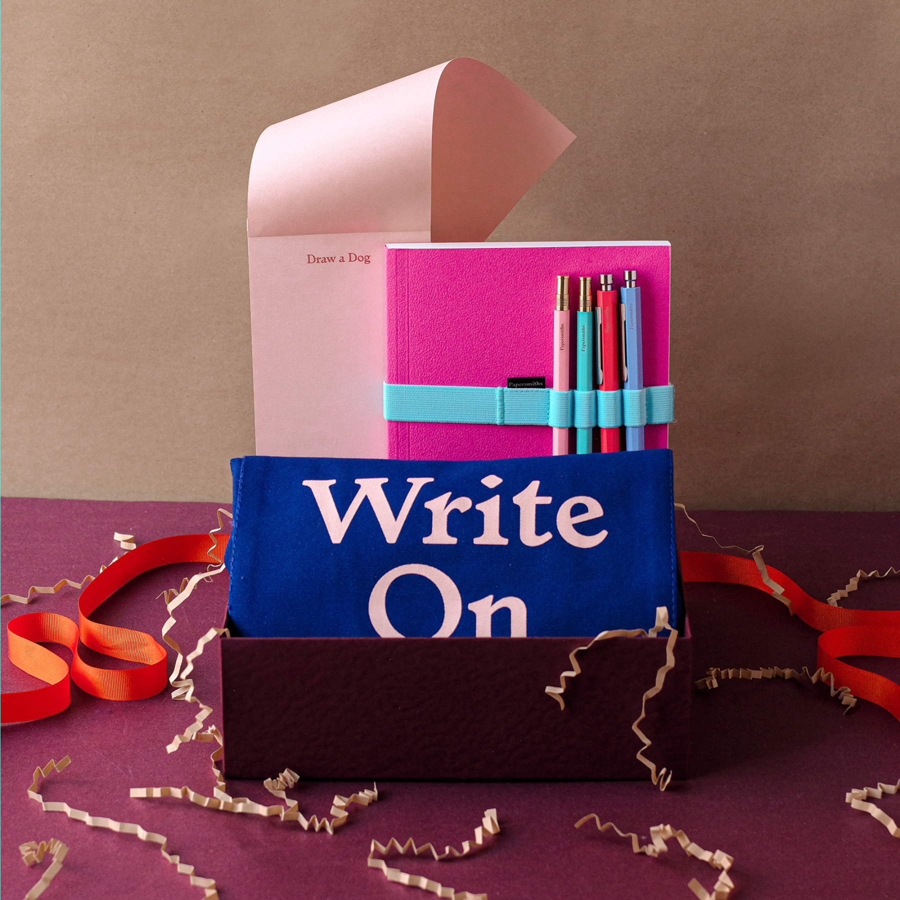 Ultimate Stationery Stash - Fuchsia / Ruled Paper