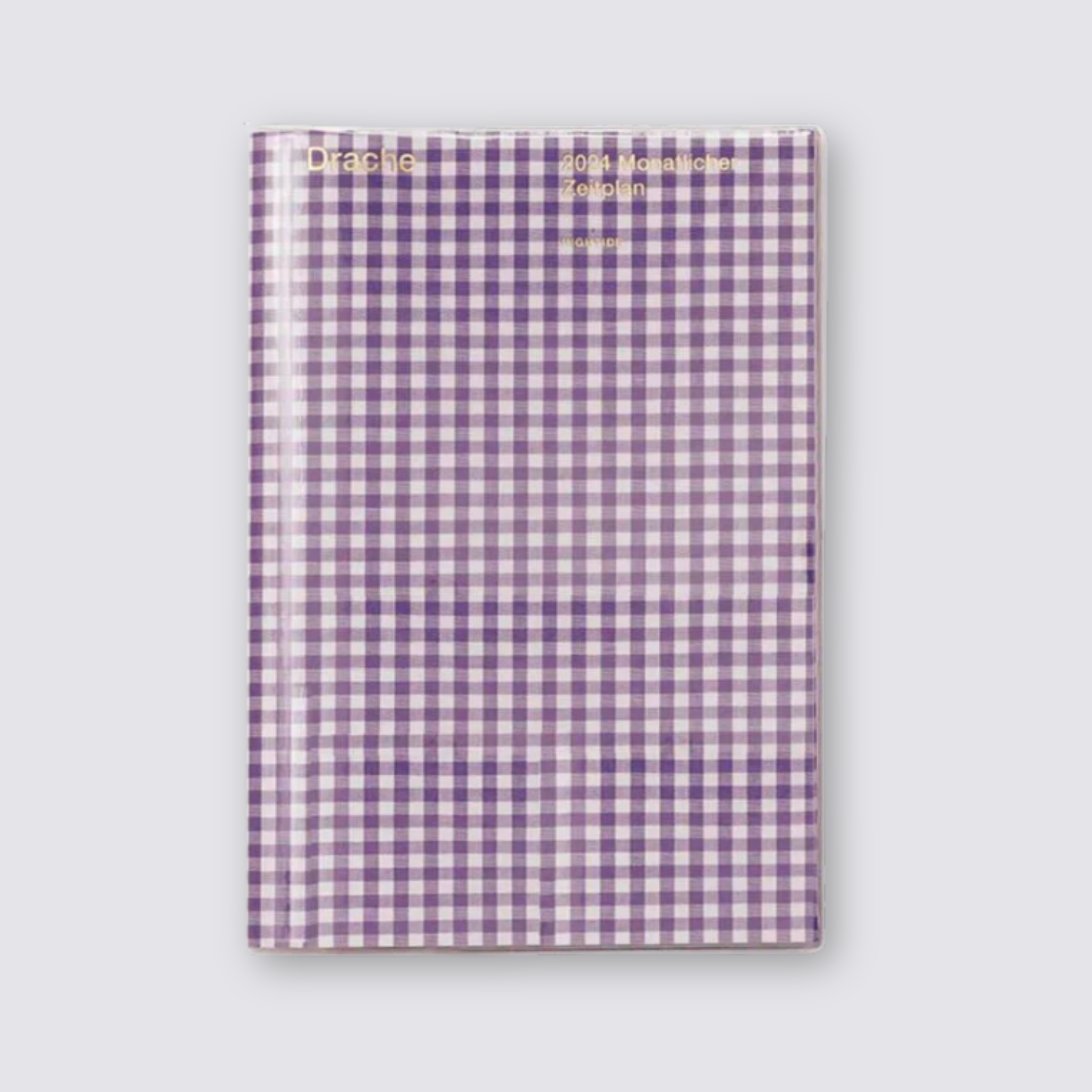 Purple gingham monthly planner 2024